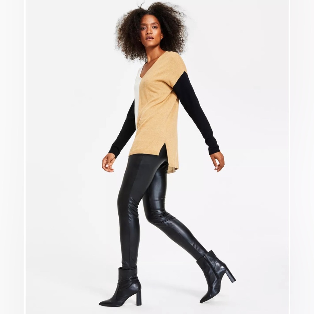 Pull-on Faux Leather Legging, Size 16